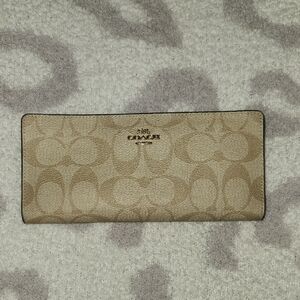 Coach Beige Signature Wallet